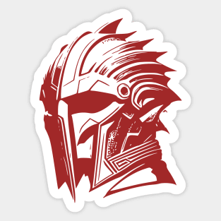 Spartan helmet, vintage red Sticker